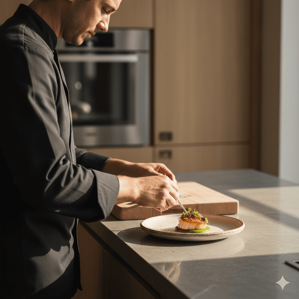 Chef plating detail