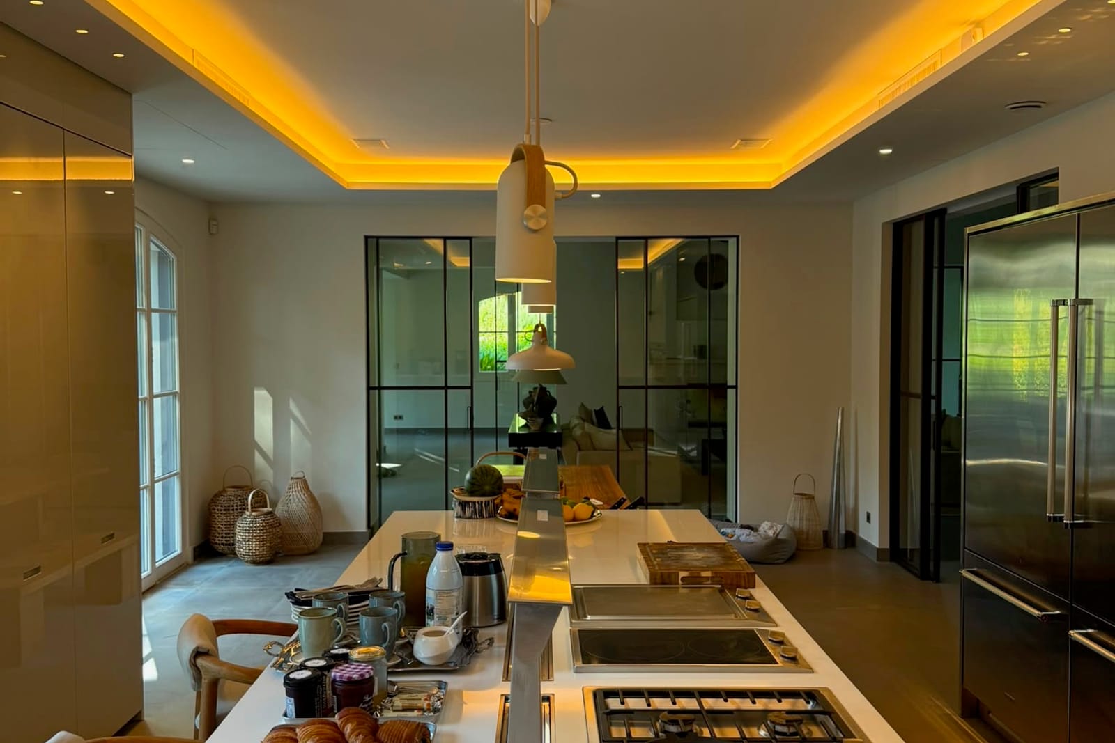 Cuisine de villa en service